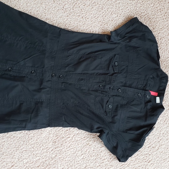 H&M Black Epaulettes Button Down Versatile Convertible Dress - Picture 10 of 16